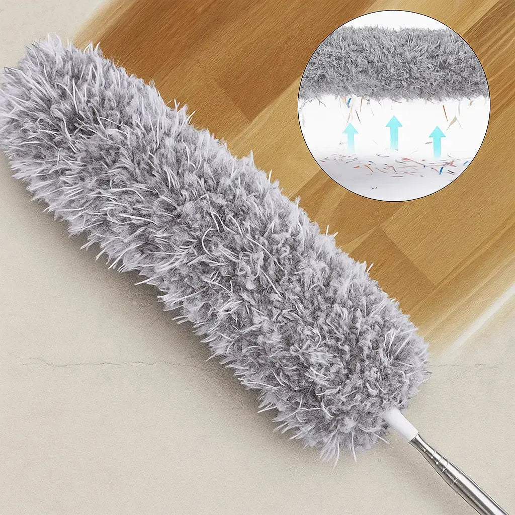 BowLift | Telescopic Microfiber Dust Cloth – Washable & with Electrostatic Effect