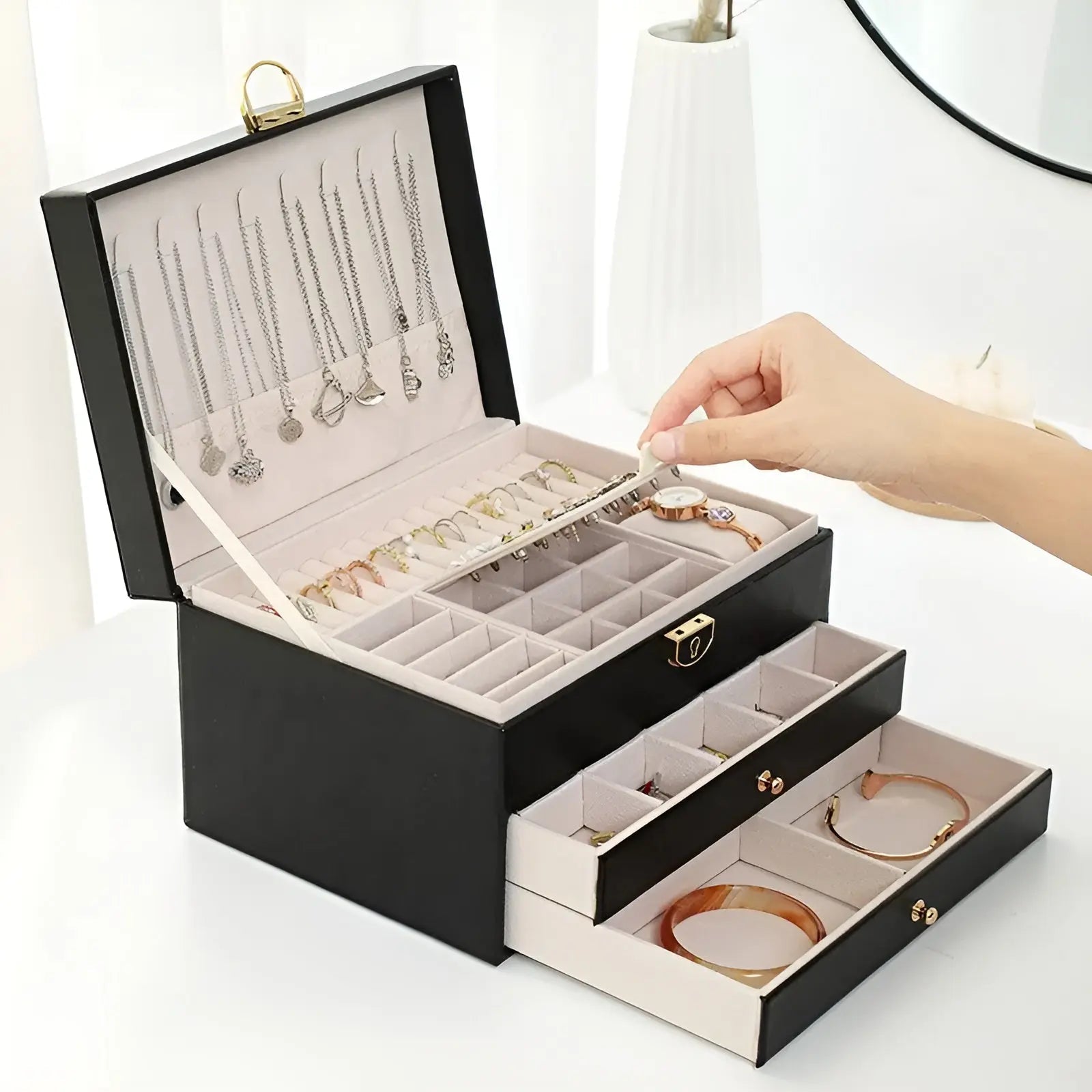 BowLift | EleganceBox Luxury Jewelry Box – Multiple Storage Box for Jewelry