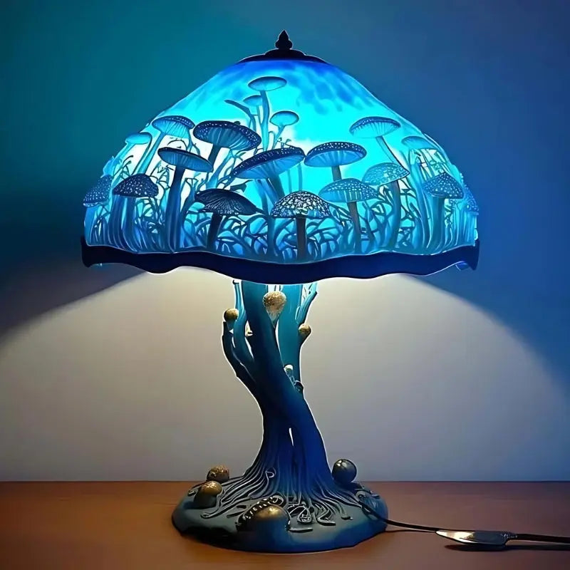 BowLift | Table lamp made of stained glass with colorful resin base