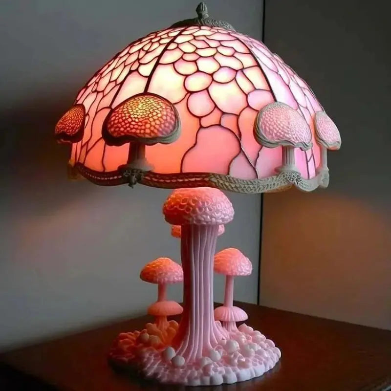 BowLift | Table lamp made of stained glass with colorful resin base
