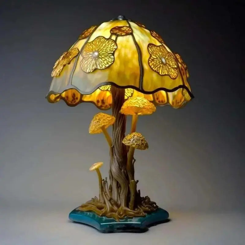 BowLift | Table lamp made of stained glass with colorful resin base