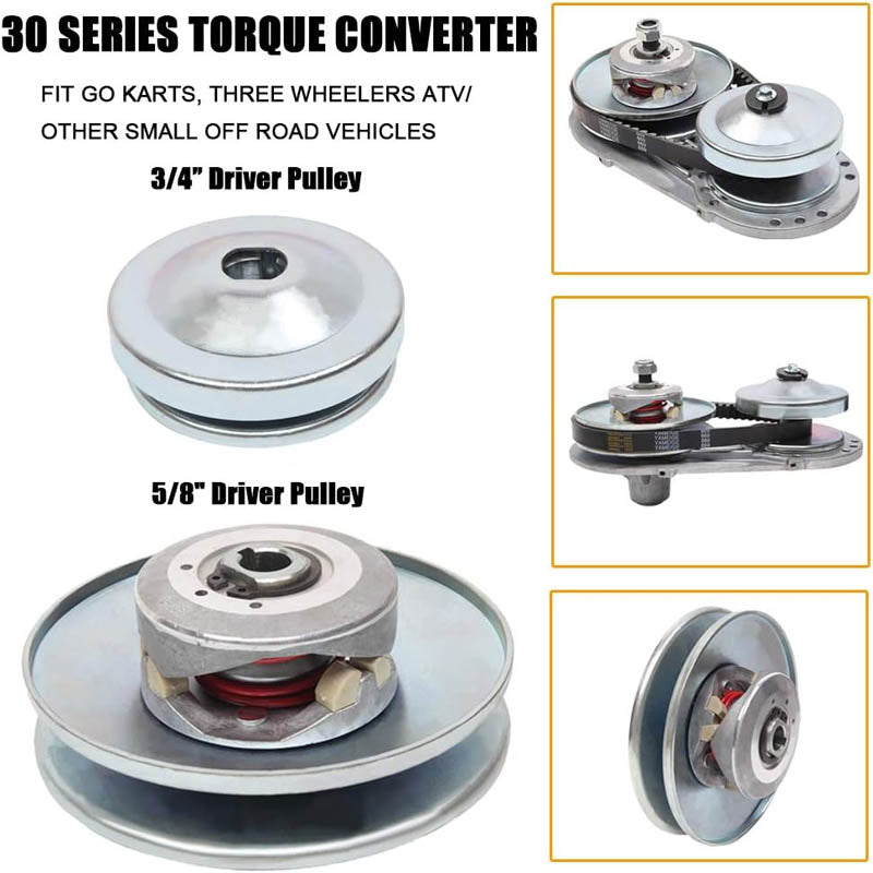 BowLift | Torque Converter Go Kart Clutch Set 3/4 inch 12T #35 Chain Replacement Set TAV2 30-75 218353A Manco CVT Clutch