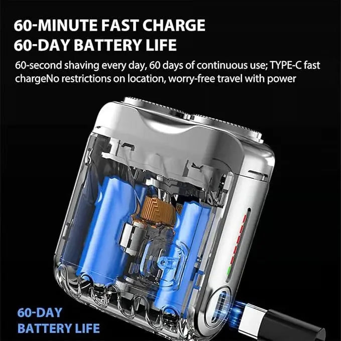 BowLift | Portable electric shaver with double blade for smooth skin