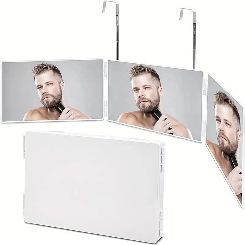 BowLift | Foldable 3-way mirror with hook for make-up, hair styling & shaving