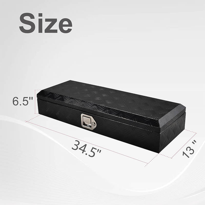 BowLift | Truck Tool Boxes 34.5 Inch Aluminum with Side Handle and Lock Keys  for Pickup, RV, Trailer, Truck Bed