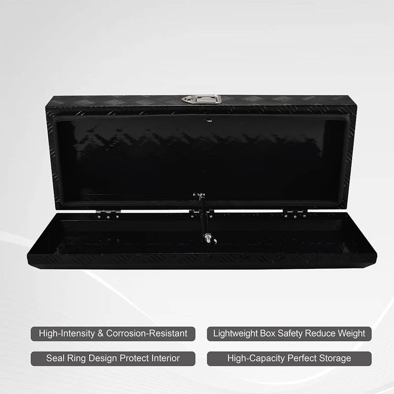 BowLift | Truck Tool Boxes 34.5 Inch Aluminum with Side Handle and Lock Keys  for Pickup, RV, Trailer, Truck Bed
