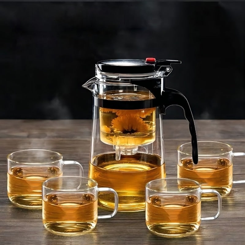 BowLift | TeaTime Heat Resistant Glass Teapot