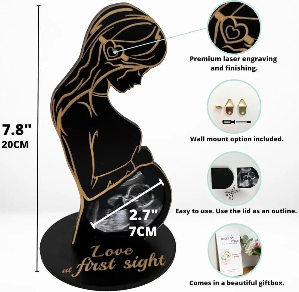 BowLift | Ultrasound picture frame pregnancy – Unique memory of the first glimpse of your baby