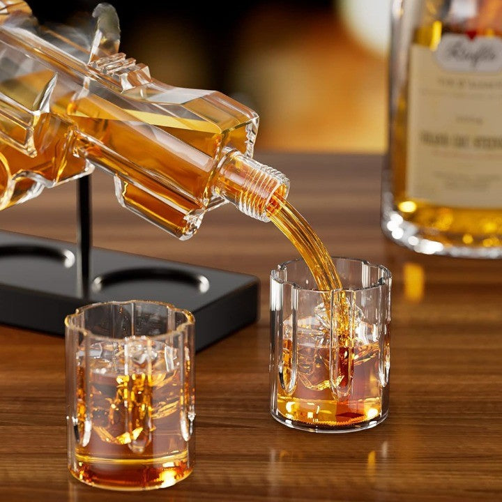 BowLift | Unique Revolver Liquor Decanter Set