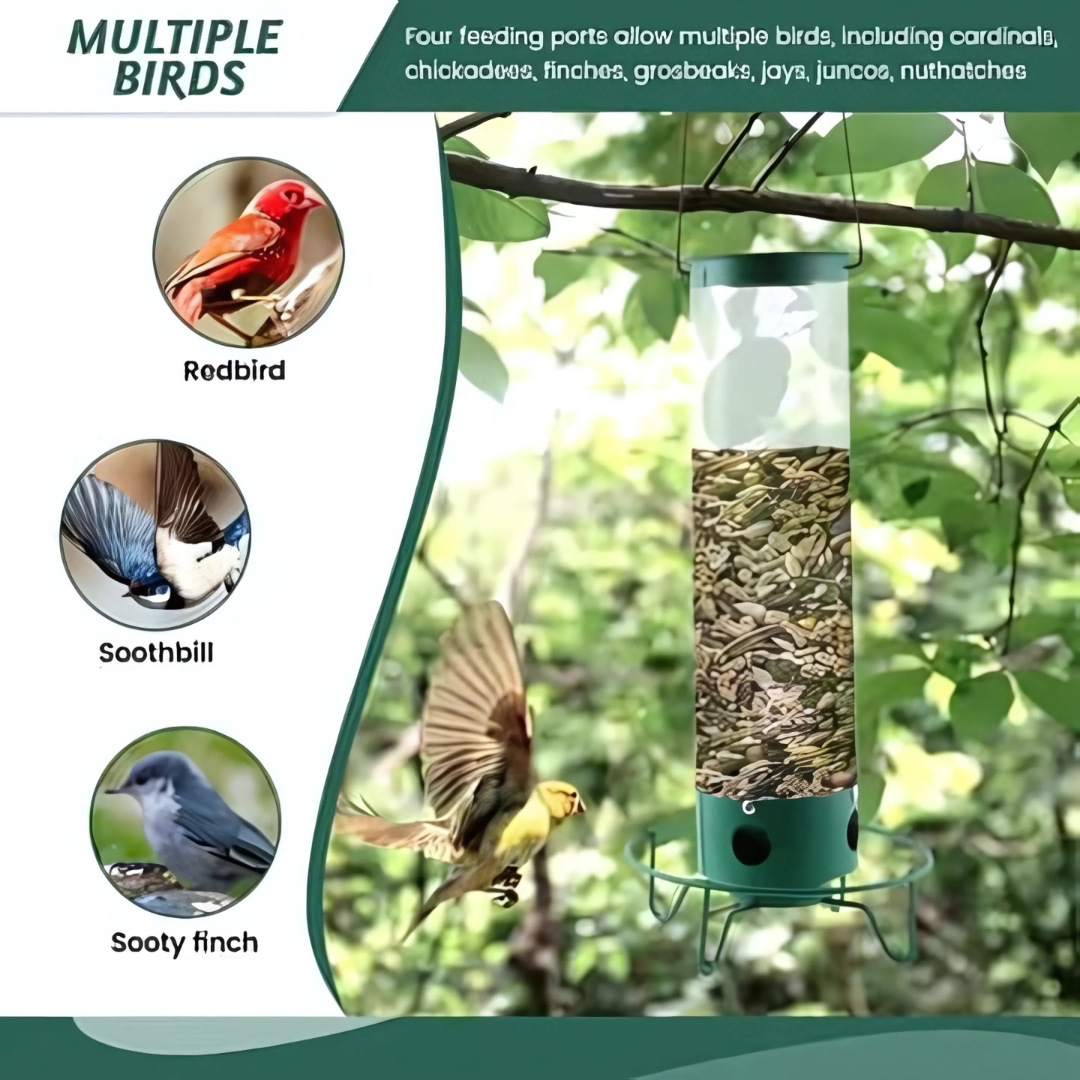 BowLift | Bird Feeder Metal Hanging Squirrel Proof Design