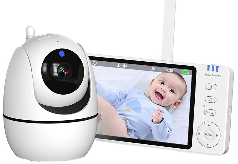 BowLift | 5-Inch HD Video Baby Monitor with Camera, PTZ Zoom and Night Vision