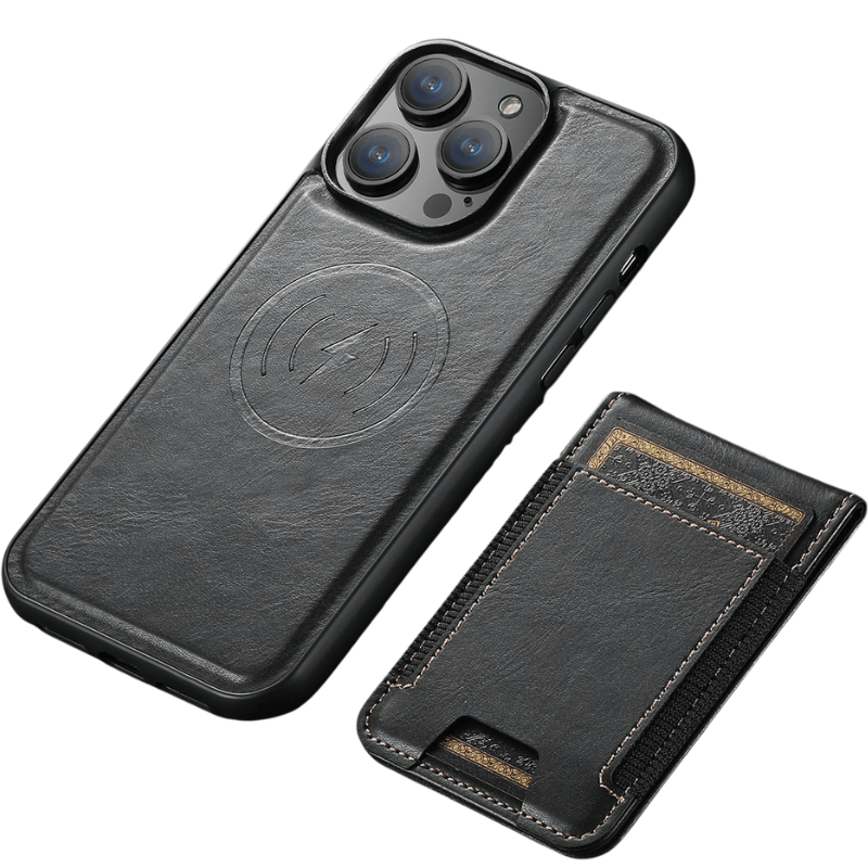 BowLift | Elegant leather case with magnetic stand & card holder