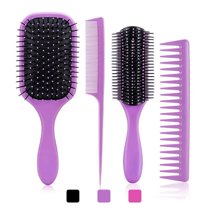 BowLift | 4-piece detangling hairbrush set