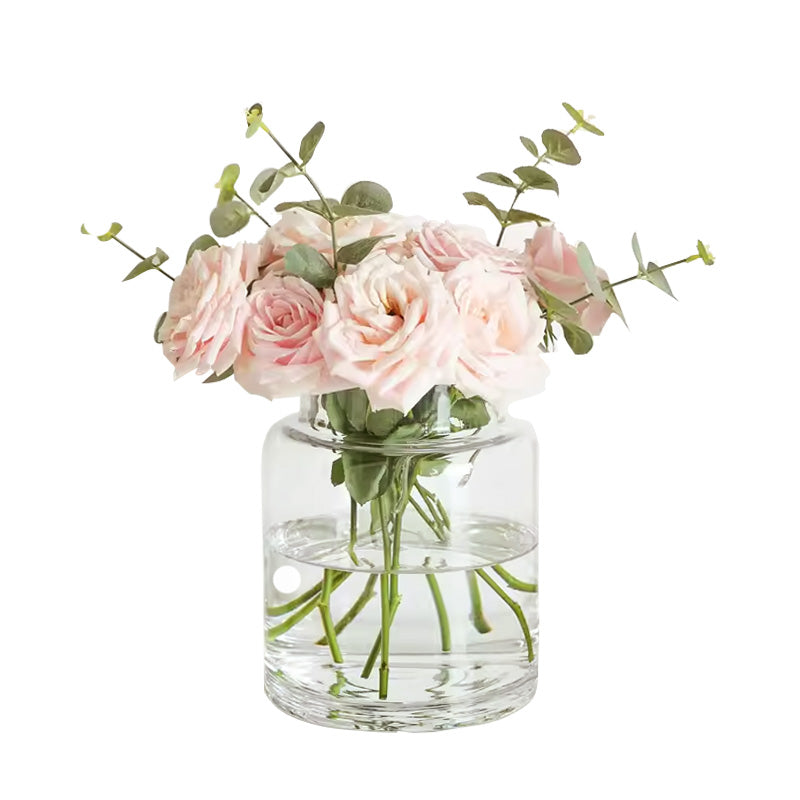 BowLift | Vase Glass Living Room Ornaments, Large-Caliber Flower Arrangement, High-End Transparent Dining Table, Light Luxury Vase