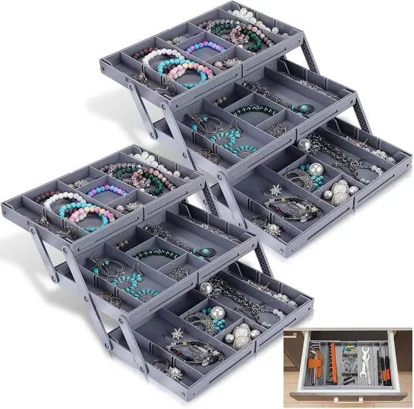 BowLift | Adjustable Multilevel Drawer Organizer for Effortless Storage