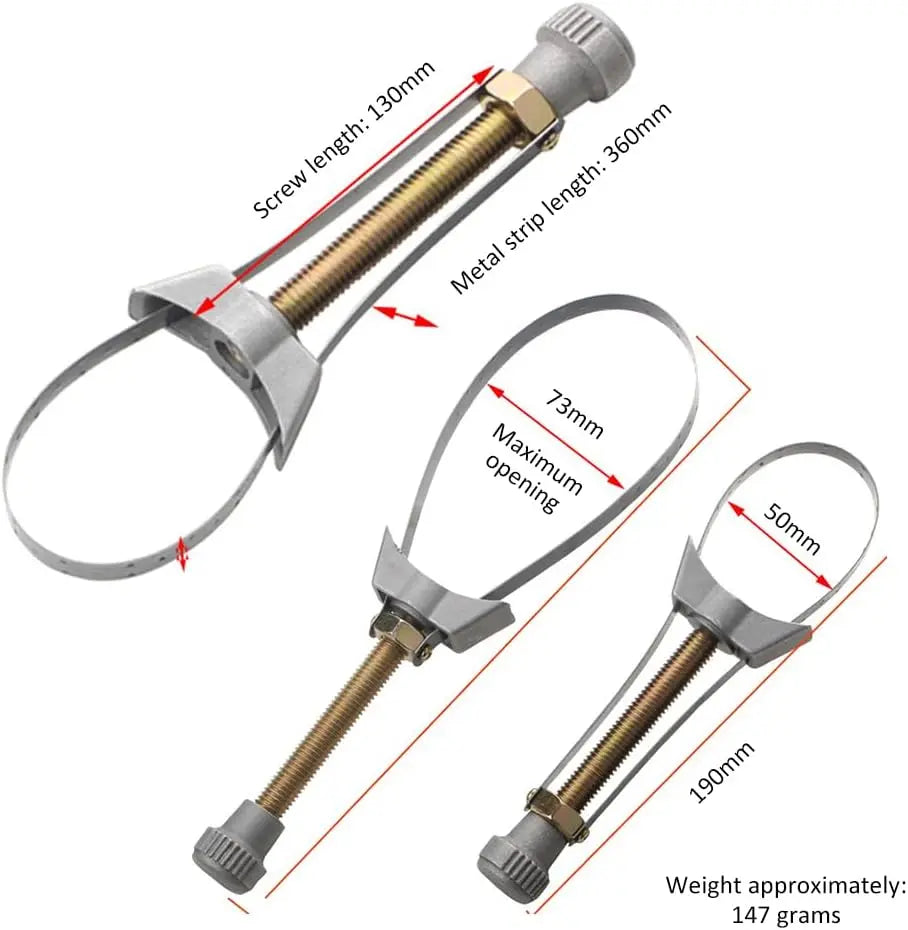 BowLift | Adjustable Oil Filter Wrench with Tension Band – For Ø 65–155 mm