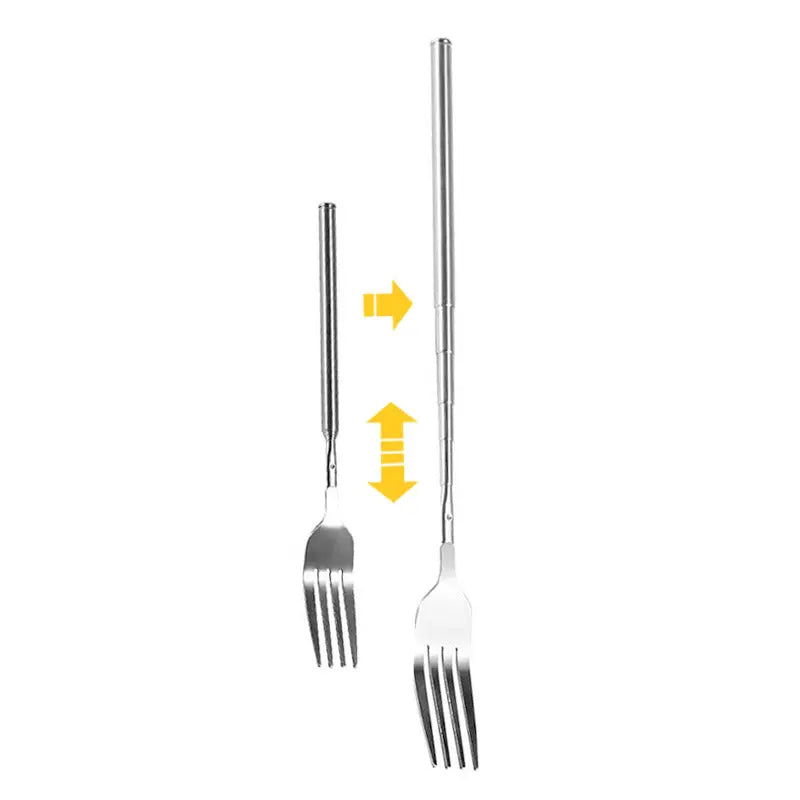 BowLift | Adjustable Stainless Steel Cutlery Set with Extendable Fork and Spoon