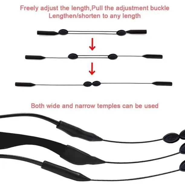 BowLift | Adjustable Silicone Glasses Strap – Non-Slip & Skin-Friendly