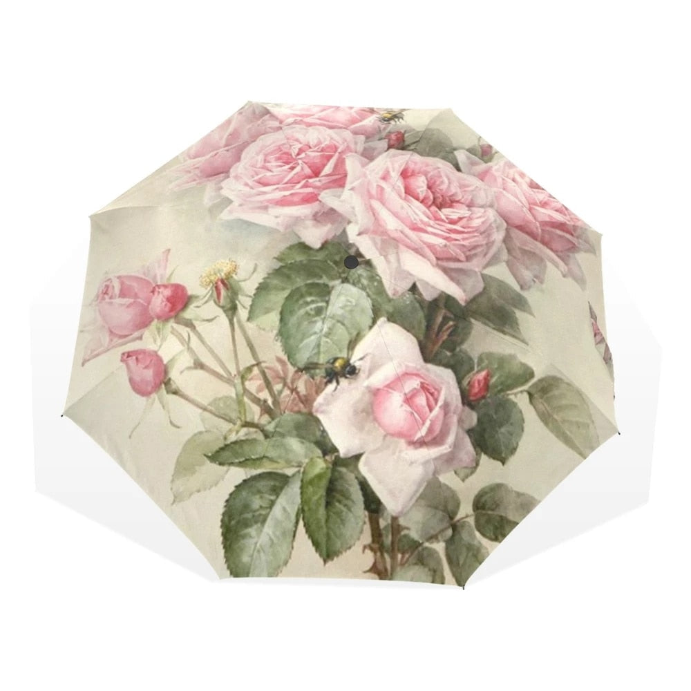 BowLift | Automatic Folding Flower Print Umbrella