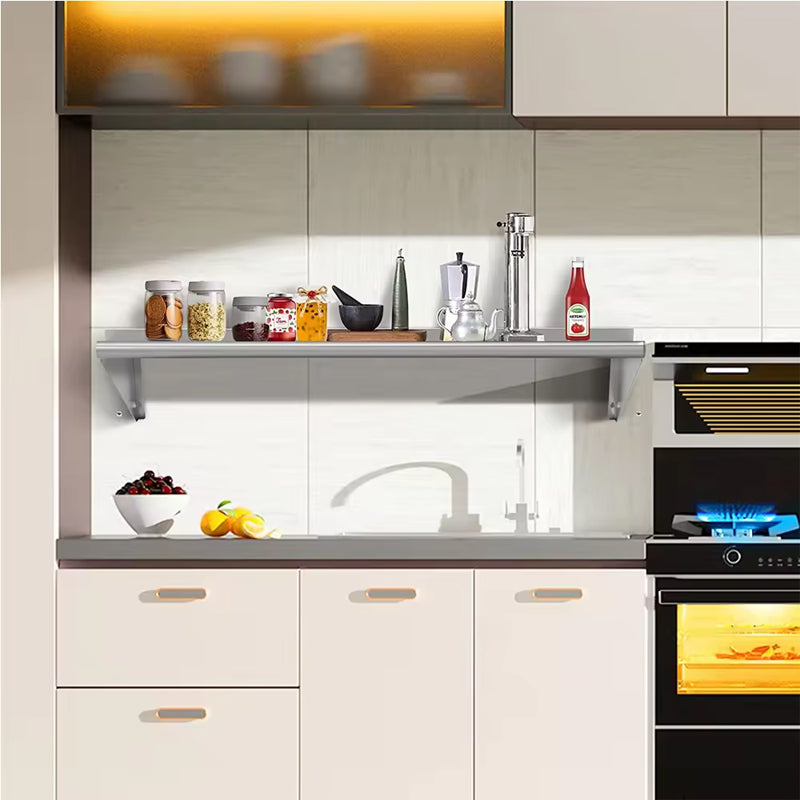 BowLift | Wall Stainless Steel Shelf, Wall Mounted Floating Shelving For Restaurant, Kitchen, Home And Hotel