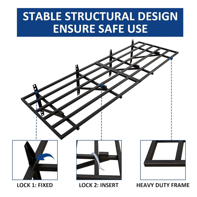BowLift | Wall Shelf  2-Pack 2x6ft  Heavy Duty Floating Storage Racks 1600 lbs Load Capacity Suitable for Garage Storage Shed Shop
