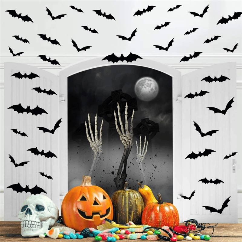 BowLift | 3D Bat Wall Decals – Halloween Decoration Set for Walls & Parties