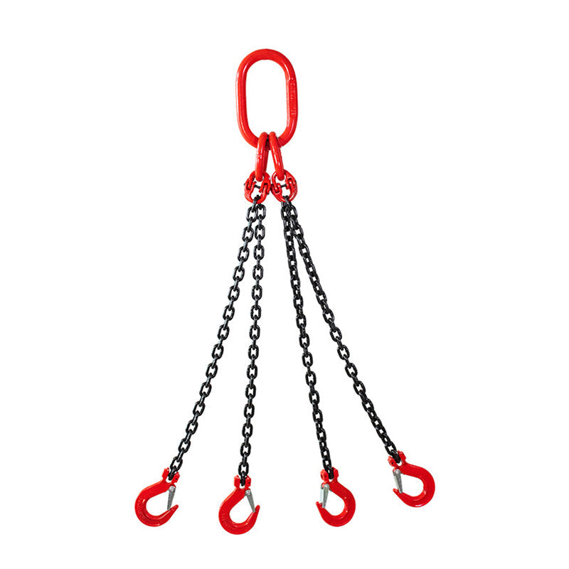 BowLift | Lifting Chain Sling, 5 Ton G80 Chain Four-Leg Hook And Ring Combination Complete Set Of Crane Sling,Lifting Tools