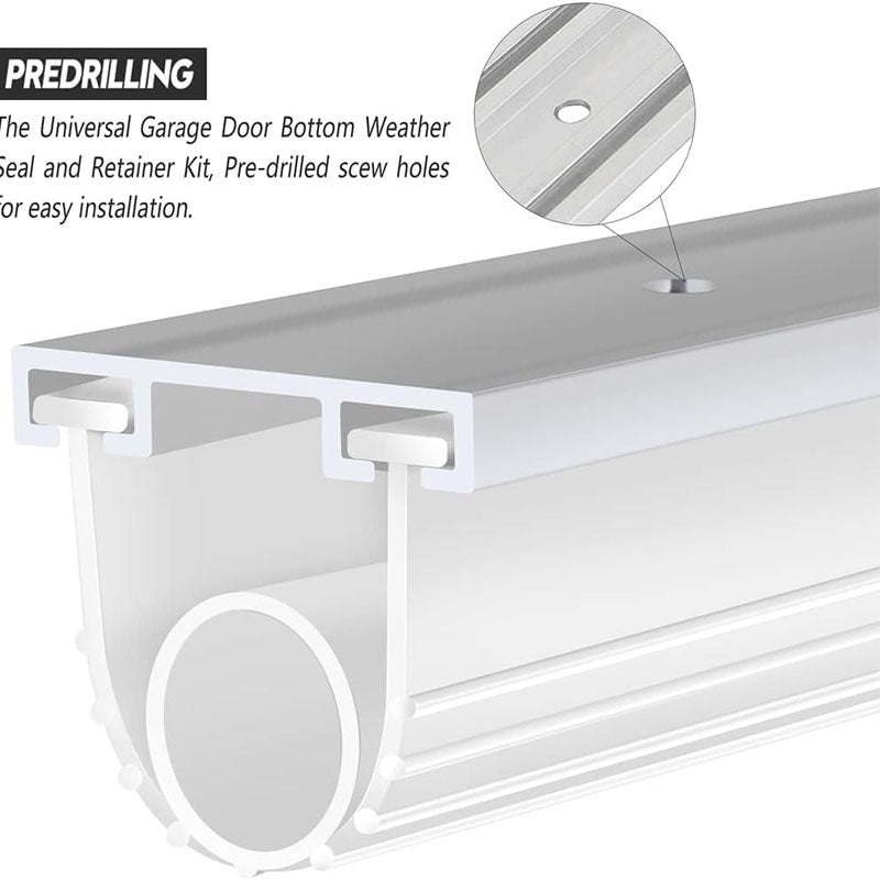 BowLift | Universal Garage Door Bottom Seals Rubber U Shape +O Ring Combination Garage Door Weather Stripping