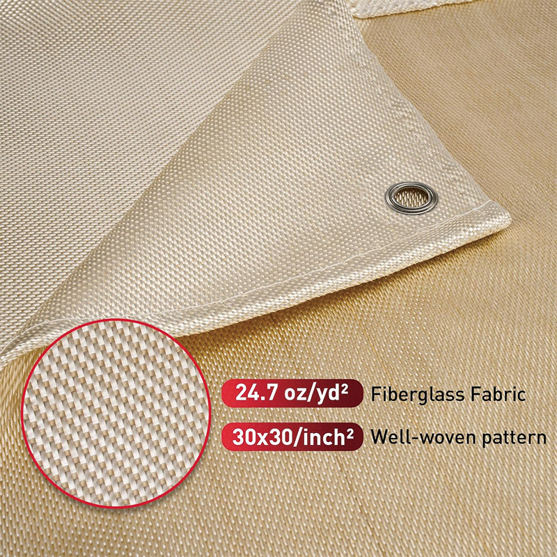 BowLift | Welding Blanket 2 Packs,4x6 ft,Heavy Duty Fiberglass Heat Resistant Fabric,Up To 1022°F Heat Resistant Blanket Set,High Temp Insulation Blanket for Industrial, Smoker, Camping, Grill