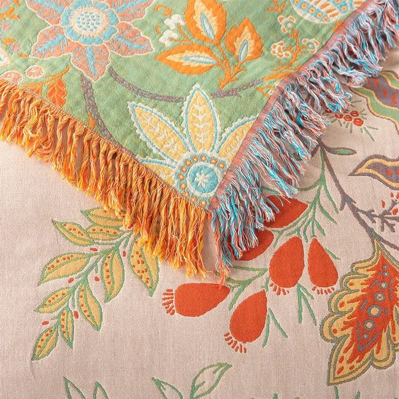 BowLift | Cotton Reversible Blanket with Jacquard Pattern