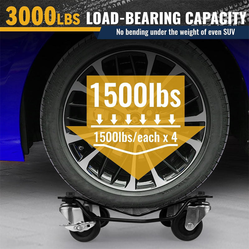 BowLift | Wheel Dolly of 4 Piece 6000 lbs/2722 kg Car Dollies for Moving Cars Trucks Trailers Motorcycles