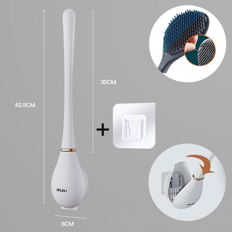 BowLift | Hygienic Silicone Toilet Brush with Wall Holder and Quick-Drying Design