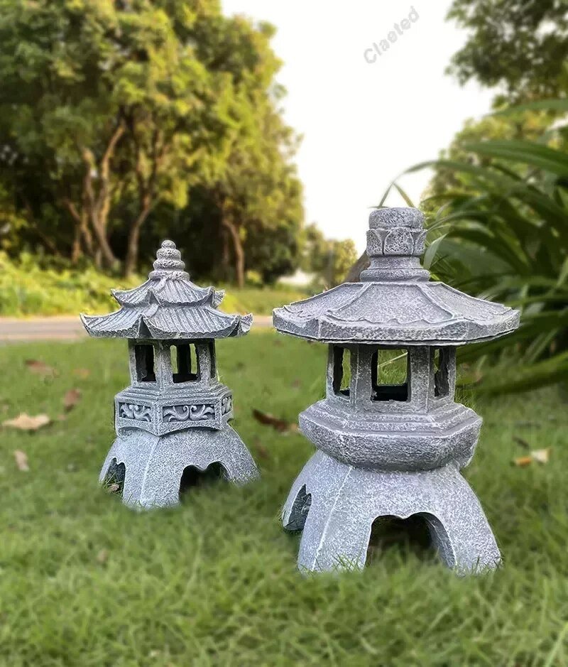 BowLift | ZenGlow - Solar Garden Lamp Pagoda Statue for outside