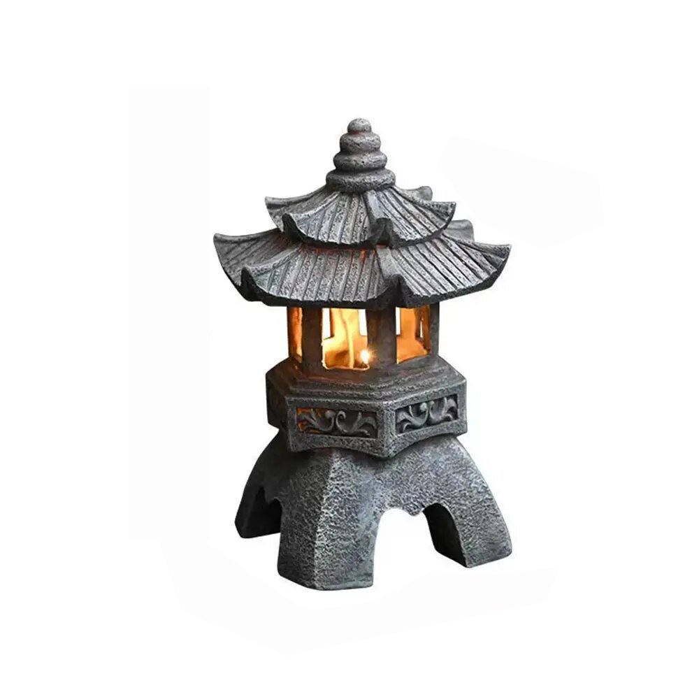 BowLift | ZenGlow - Solar Garden Lamp Pagoda Statue for outside