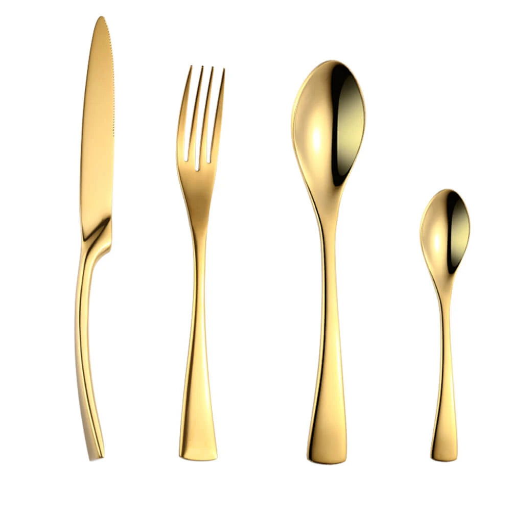 BowLift | Classical Black Rose Cutlery Set