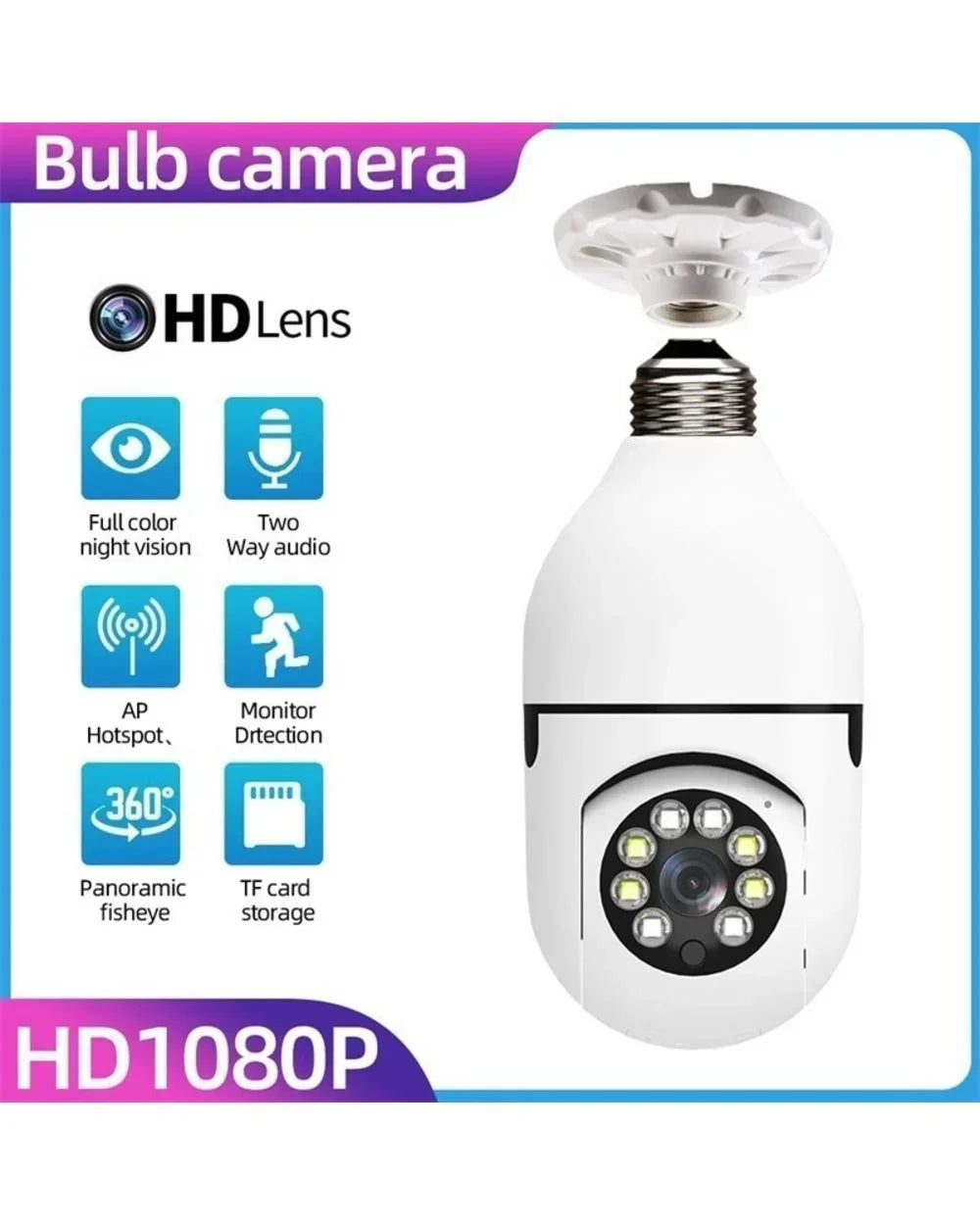 BowLift | Wireless Wifi Bulb Camera Security Camera