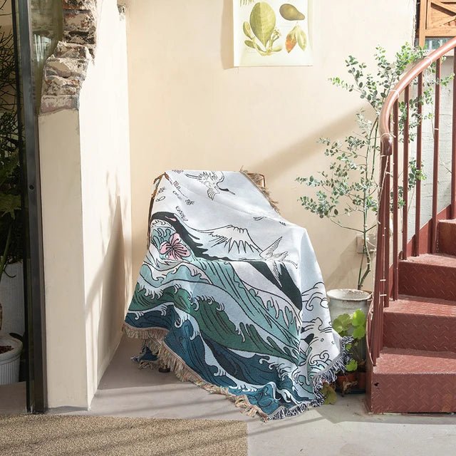 BowLift | Abstract Woven Wall Tapestry Throw Blanket