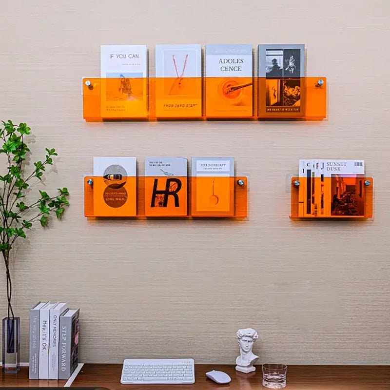 BowLift | Acrylic Wall-mounted 'Floating' Magazine Holder