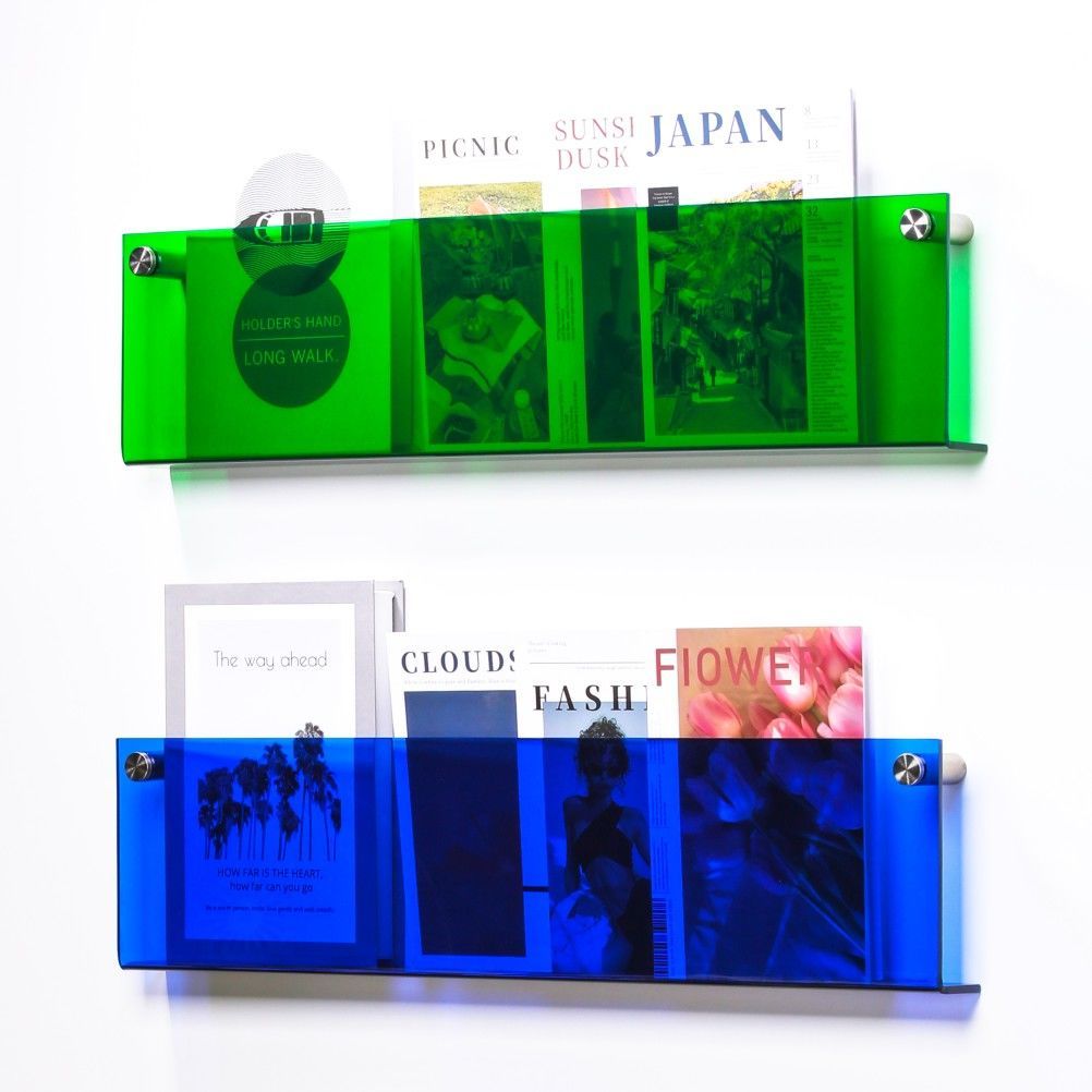 BowLift | Acrylic Wall-mounted 'Floating' Magazine Holder