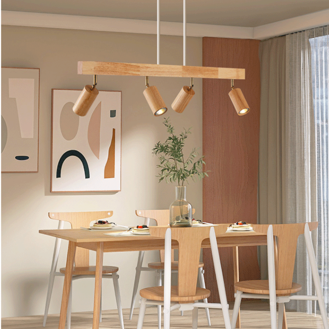BowLift | EcoLux Adjustable Wooden Ceiling Spotlight with LED Bulb Included