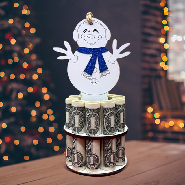 BowLift | Christmas Money Holder Ornament | Handmade Wooden Decoration | Festive Gift Idea