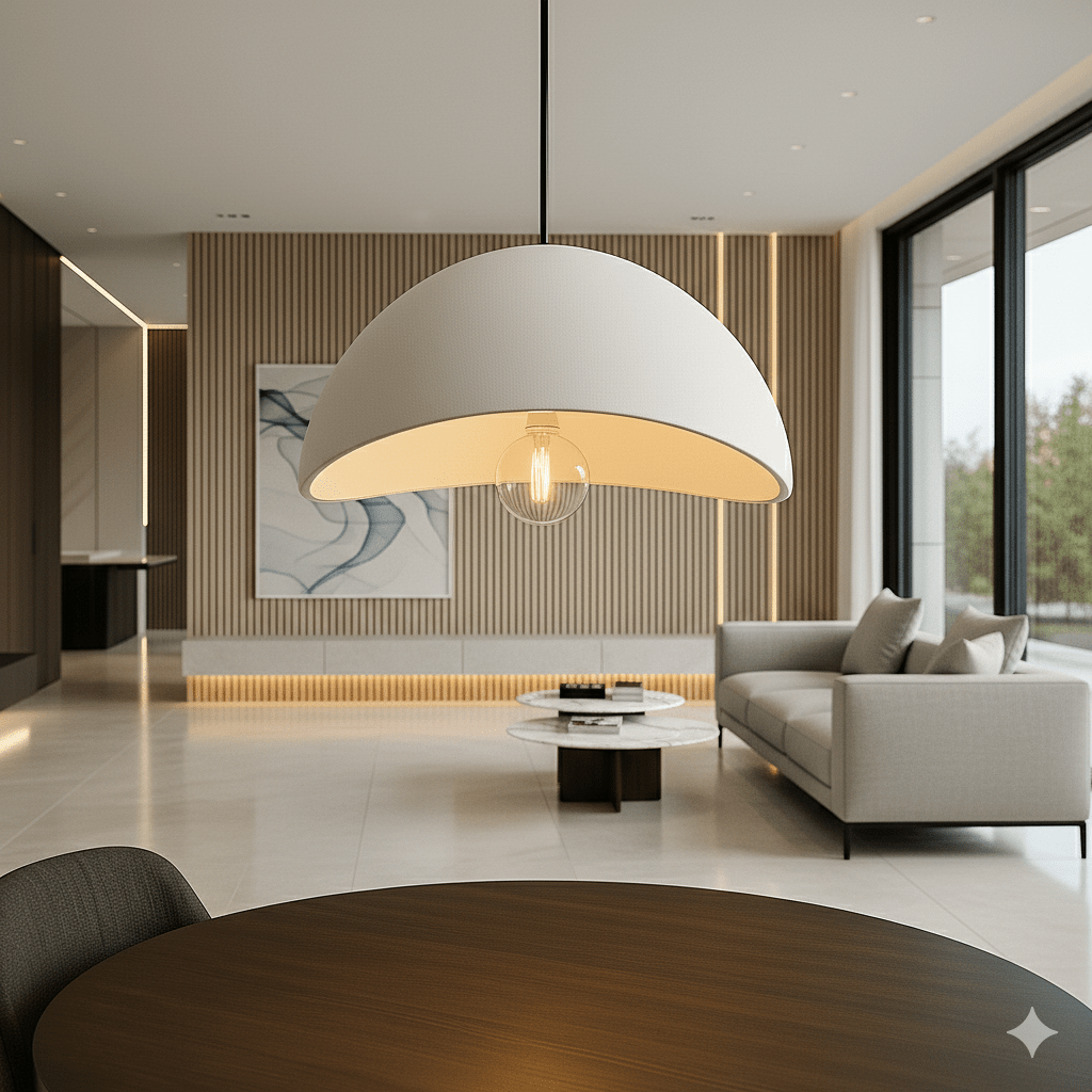 BowLift | AMBRA SHINE – Elegant Pendant Light with Dimmable Warm Glow