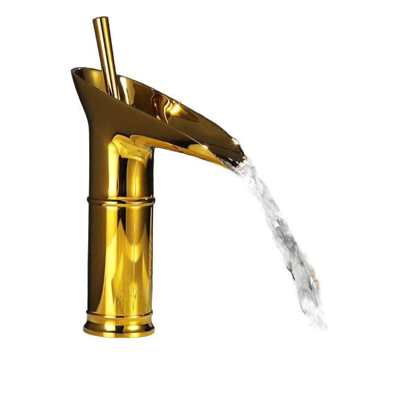 BowLift | AquaFalls – Antique Waterfall Basin Faucet in Brass with Bronze Finish
