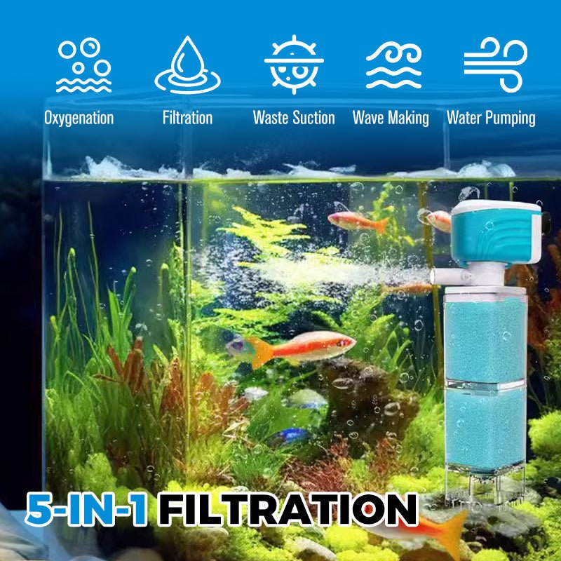 BowLift | AQUAFLOW 5-IN-1 – Crystal-Clear Water & Automatic Cleaning for Aquariums