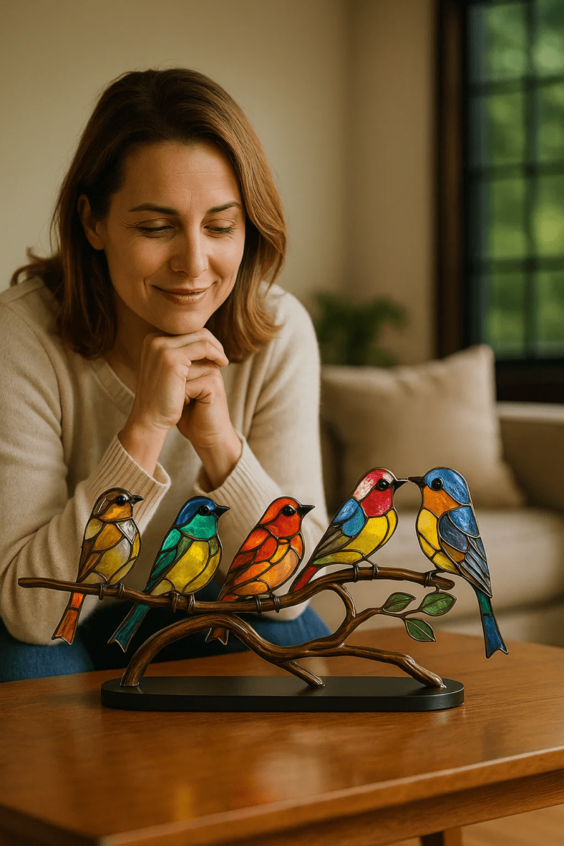 BowLift | ARTISANFINCH – Handmade Colorful Acrylic Bird Statue for Decor