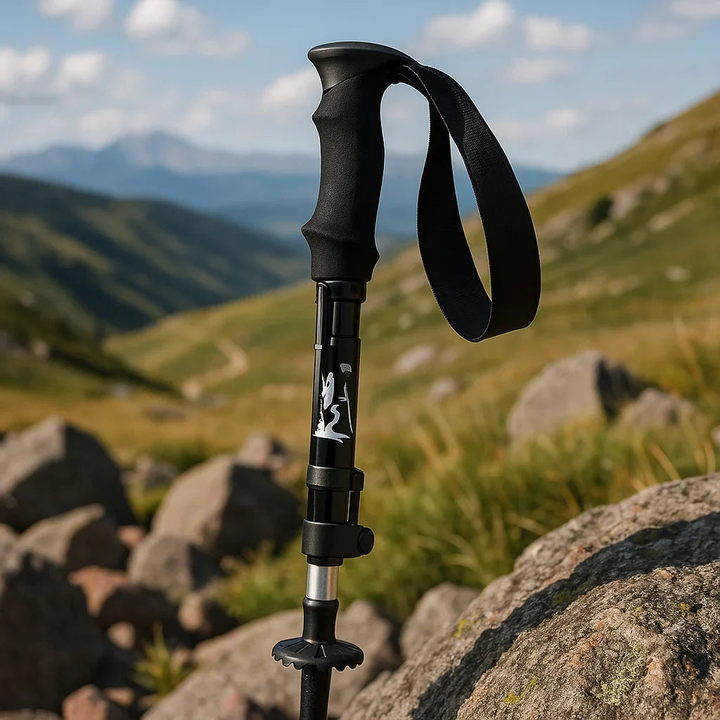 BowLift | Adjustable Foldable Trekking Pole for Hiking, Backpacking & Outdoor Adventures - Lightweight Aluminum Design