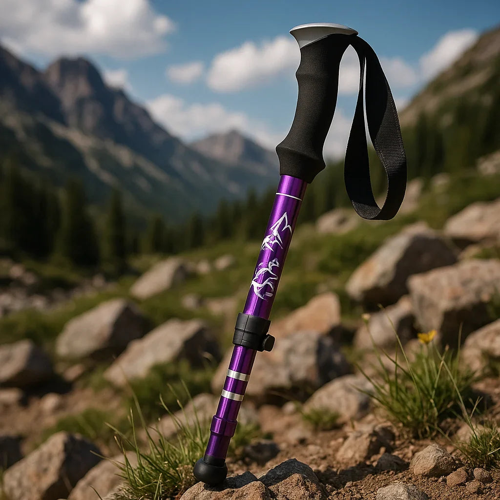 BowLift | Adjustable Foldable Trekking Pole for Hiking, Backpacking & Outdoor Adventures - Lightweight Aluminum Design