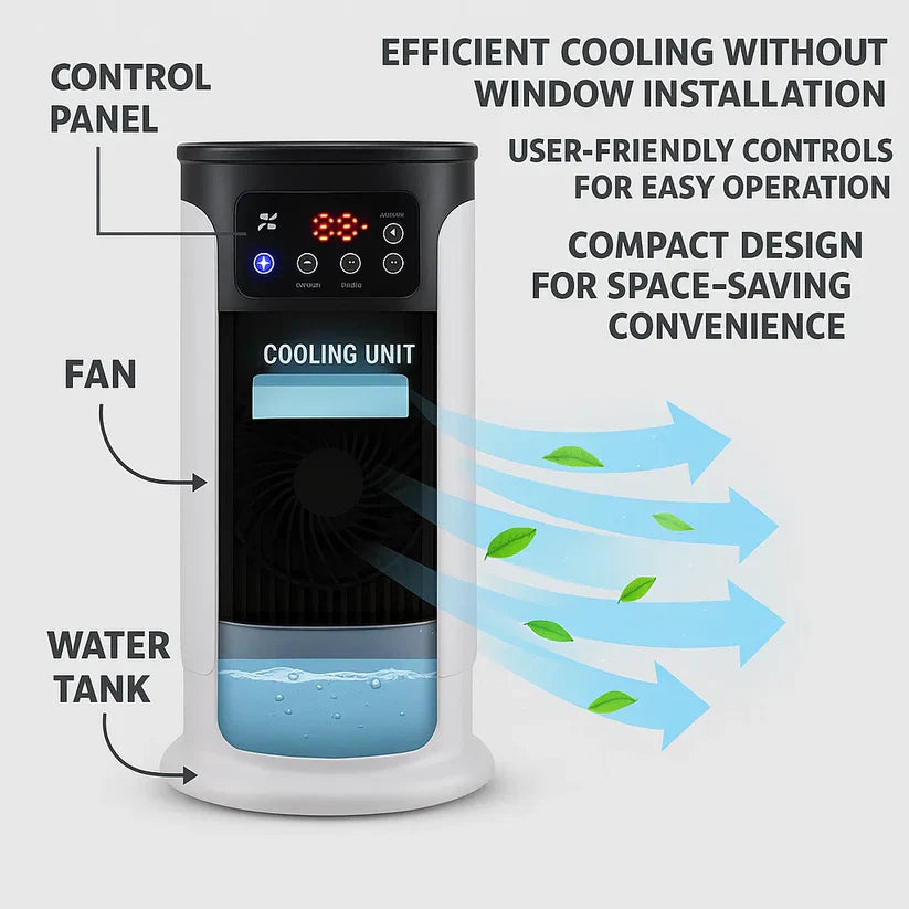 BowLift | Portable Air Conditioner | Windowless, Energy Efficient & Ideal for Home Office and Dormitory Use