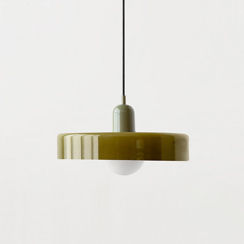 BowLift | Coloured Glass Pendant Light – Elegant Bauhaus-Style Hanging Lamp for Living Room & Dining Area