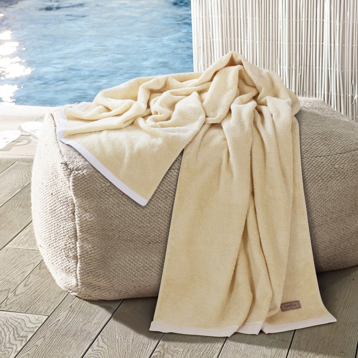 BowLift | Bambora Plush Bath Towel | Extra-soft bamboo fabric for spa, gym, and home use